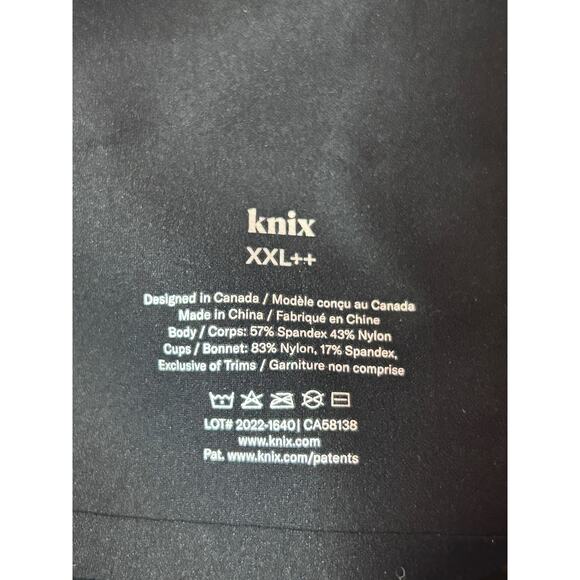 Knix Shadow Mesh T-Shirt Pad Bra XXL++ Blk Smooth Stretchy Fabric Wireless New - Picture 4 of 7